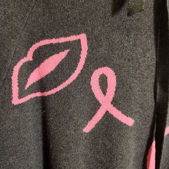 Torrid Breast Cancer Awareness Jaquard Raglan Hoodie Sweater Size 1X - Picture 8 of 14